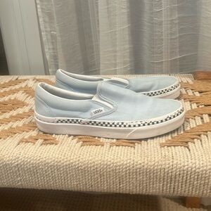 Slip On Vans with Checkered Stripe